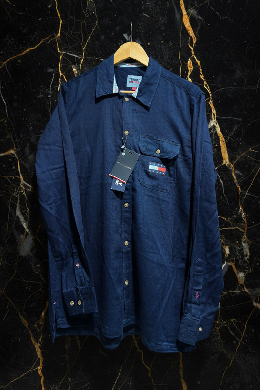 TOMMY HILFIGER NAVY BLUE SHIRT