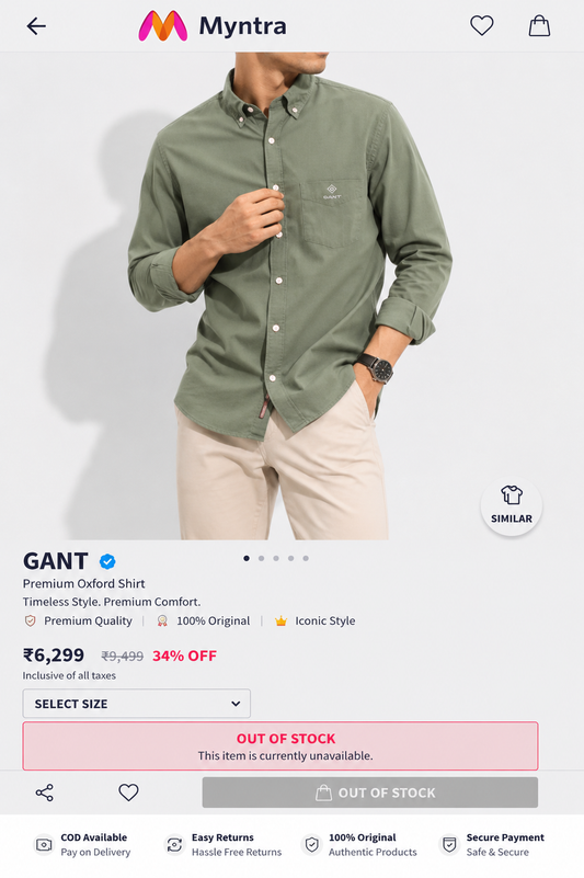 GANT LINEN MILITARY GREEN SHIRT
