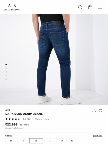 ARMANI EXCHANGE AX JEANS