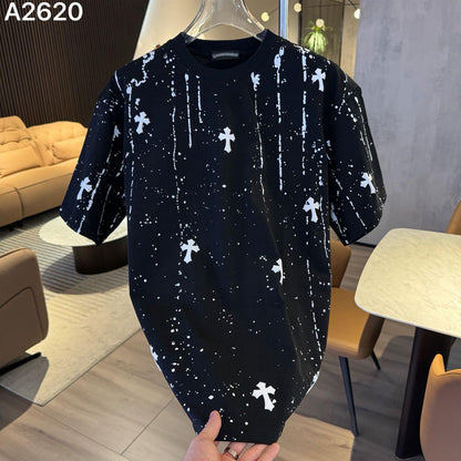 CHROME HEART IMPORTED LUXURY HIGH QUALITY BLACK TSHIRT