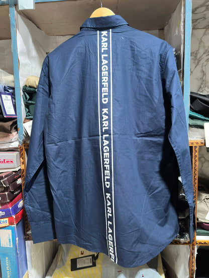 KARL LAGERFELD STEEL BLUE COLOUR SHIRT