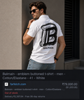 BALMAIN PARIS WHITE COLOUR TSHIRT