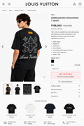 LOUIS VUITTON IMPORTED LUXURY HIGH QUALITY BLACK TSHIRT