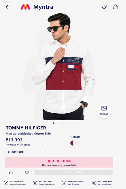 TOMMY HILFIGER WHITE COLOUR SHIRT