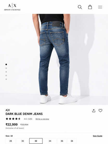 ARMANI EXCHANGE AX JEANS
