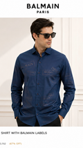 BALMAIN NAVY BLUE SHIRT