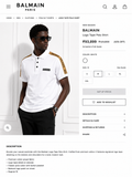 BALMAIN PARIS WHITE T-SHIRT