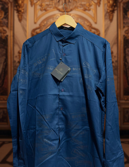 BALMAIN NAVY BLUE SHIRT