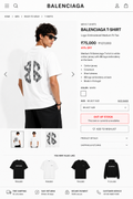 BALENCIAGA WHITE COLOUR TSHIRT