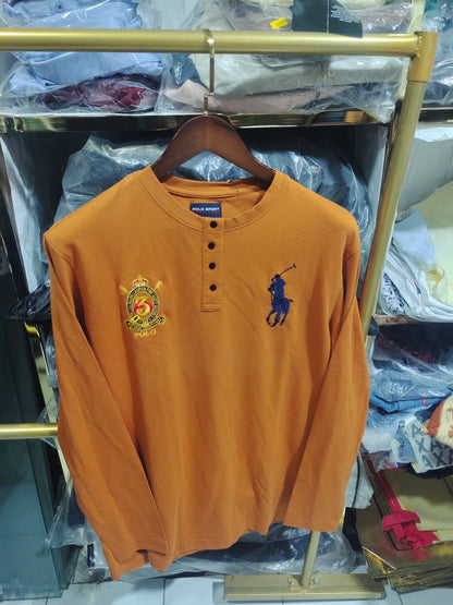 RL POLO BROWN FULL SLEEVE TSHIRT