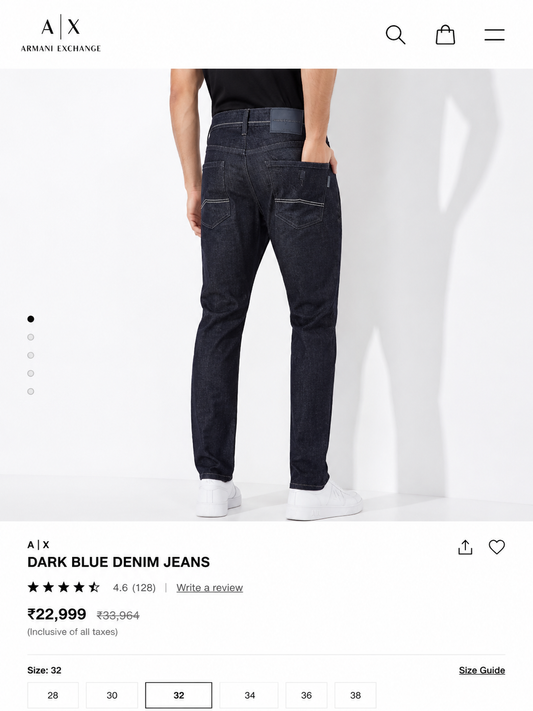 ARMANI EXCHANGE AX JEANS