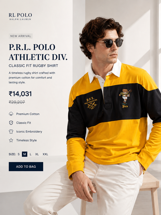 RL POLO YELLOW FULL SLEEVE TSHIRT