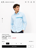 ARMANI EXCHANGE AX LIGHT BLUE SHIRT