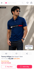 TOMMY HILFIGER BLUE COLOUR TSHIRT