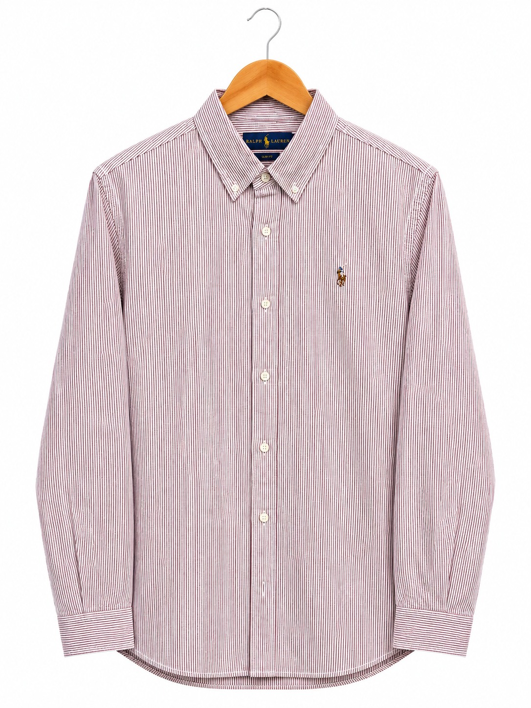 POLO RALPH LAUREN LINEN DARK PINK SHIRT