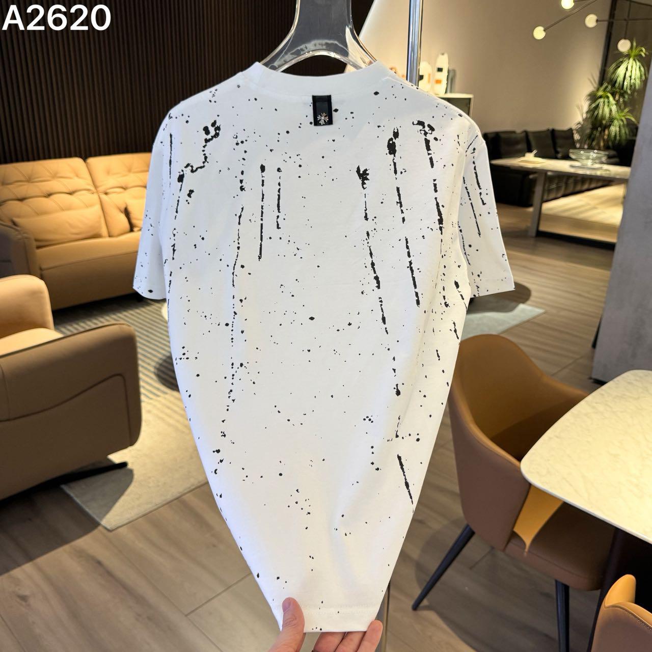 CHROME HEART IMPORTED LUXURY HIGH QUALITY WHITE TSHIRT