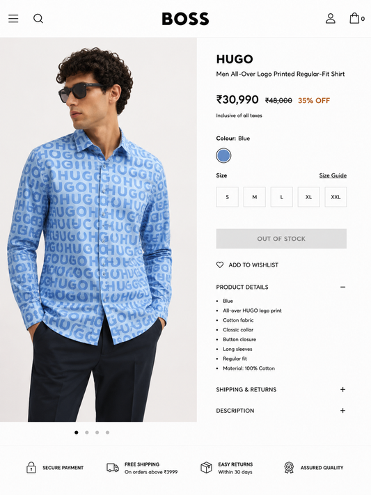 BOSS BLUE SHIRT
