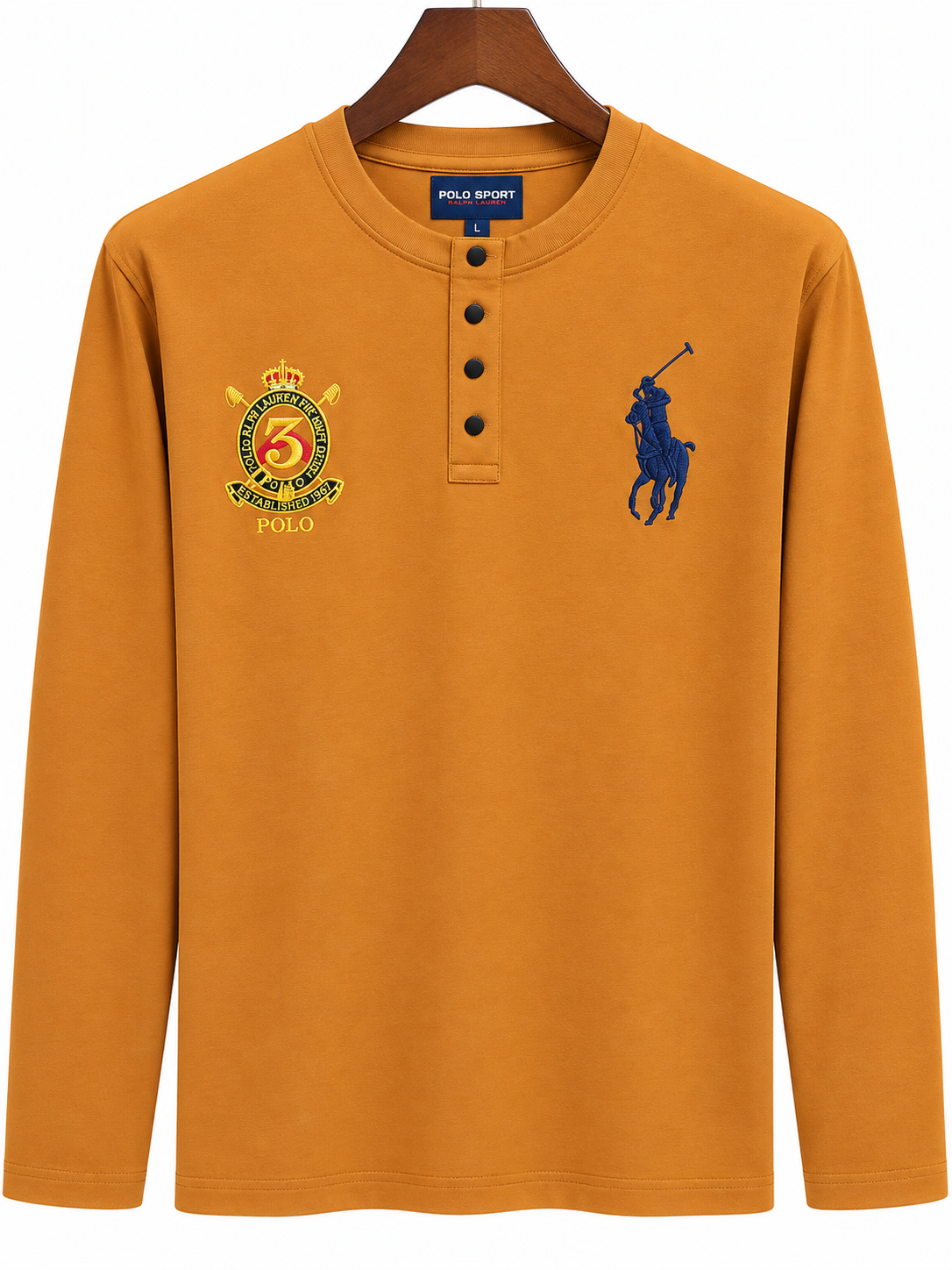 RL POLO BROWN FULL SLEEVE TSHIRT