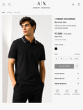 ARMANI EXCHANGE AX BLACK T-SHIRT
