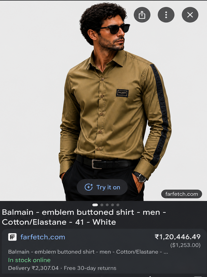 BALMAIN PARIS SIDE STRIP LIGHT GREEN SHIRT