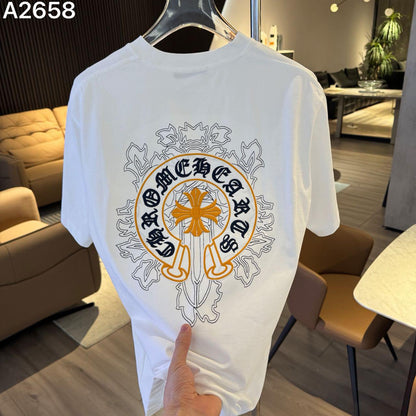 CHROME HEART IMPORTED LUXURY HIGH QUALITY WHITE TSHIRT