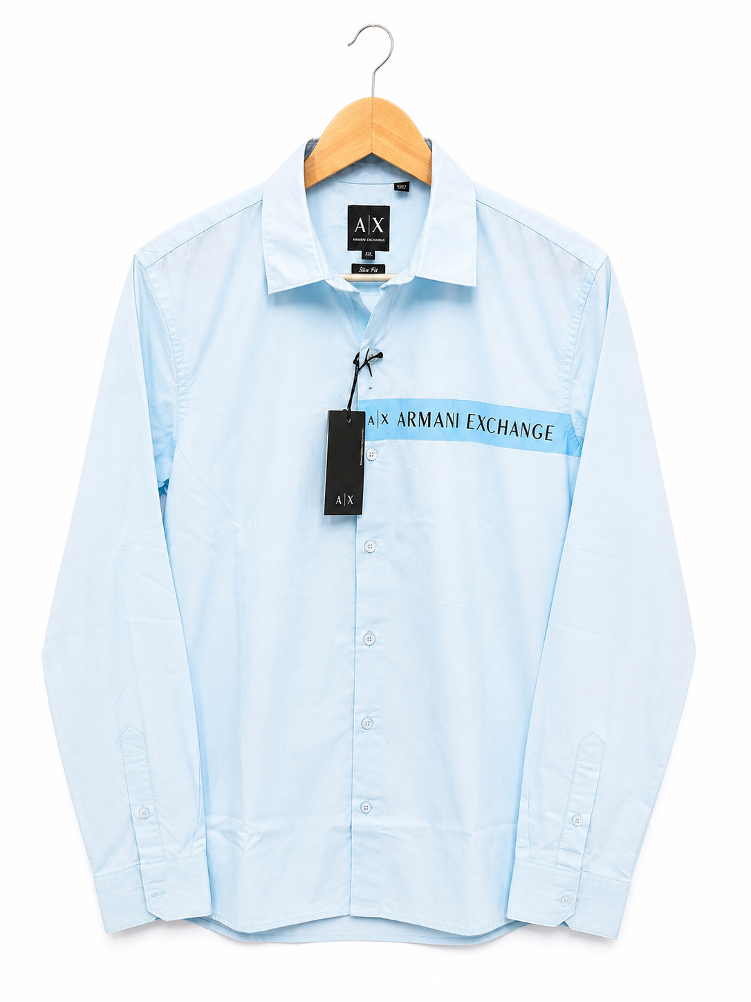 ARMANI EXCHANGE AX LIGHT BLUE SHIRT