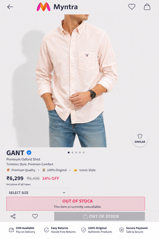 GANT LINEN BLUSH PINK SHIRT
