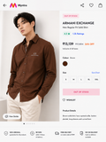 ARMANI EXCHANGE AX BROWN SHIRT