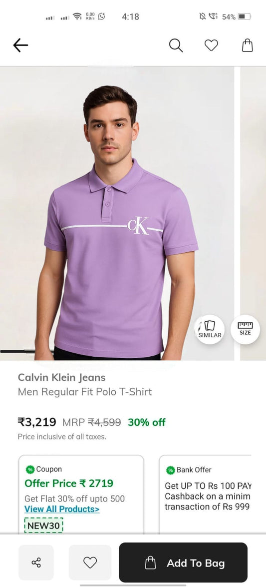 CALVIN KLEIN CK TSHIRT