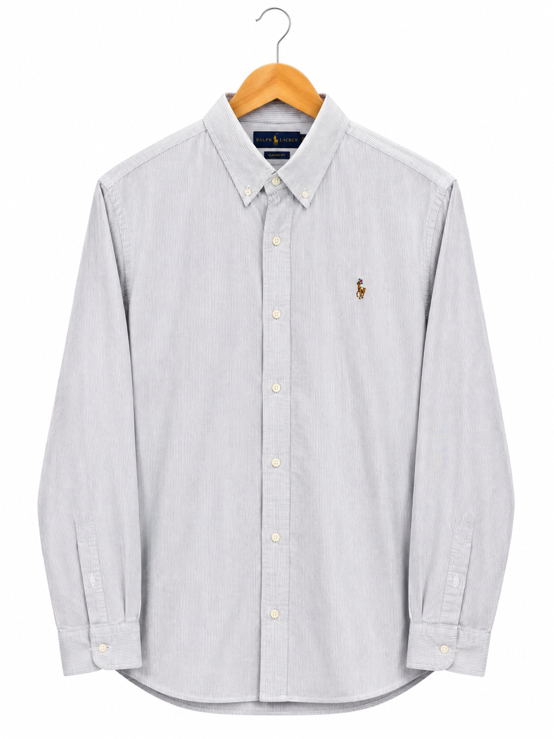 POLO RALPH LAUREN LINEN LIGHT GREY SHIRT