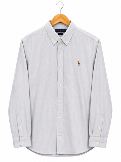 POLO RALPH LAUREN LINEN LIGHT GREY SHIRT
