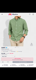 GANT LINEN SHIRT DUSTY GREEN COLOUR