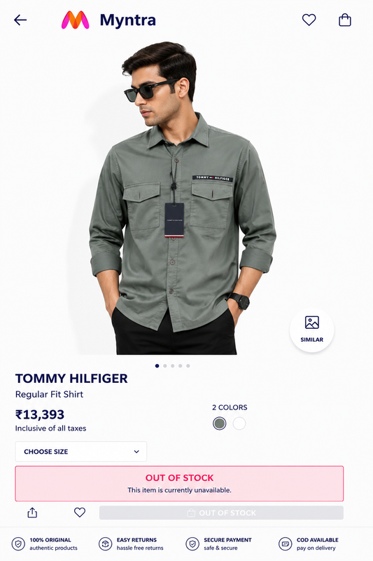TOMMY HILFIGER SAGE GREEN SHIRT