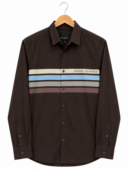 ARMANI EXCHANGE AX BROWN SHIRT