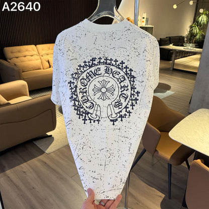 CHROME HEART IMPORTED LUXURY HIGH QUALITY WHITE TSHIRT
