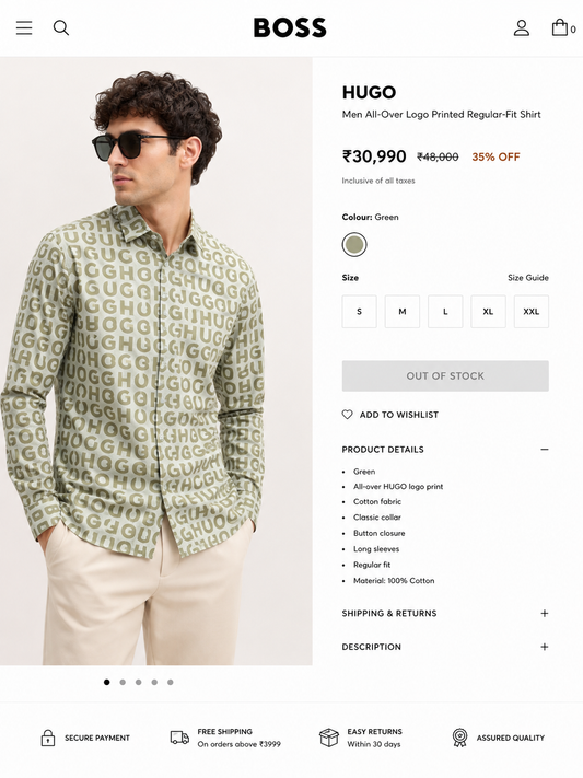 BOSS GREEN SHIRT
