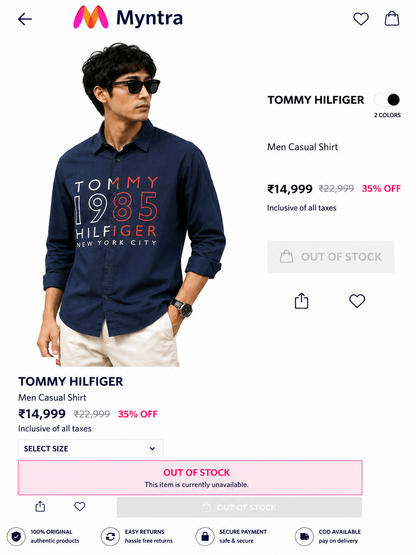 TOMMY HILFIGER BLUE COLOUR SHIRT
