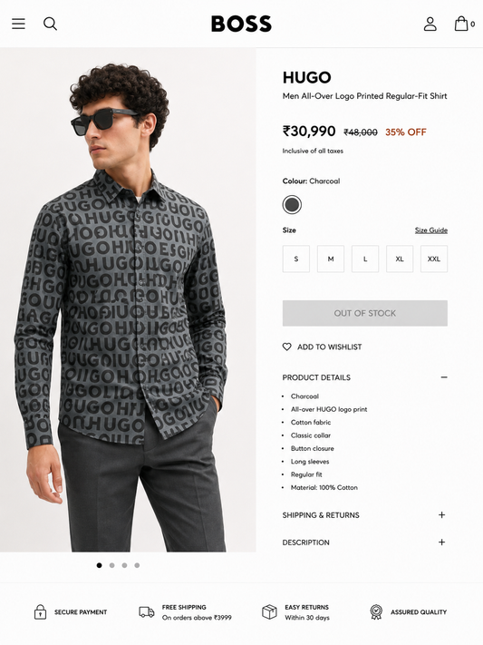 BOSS CHARCOAL SHIRT