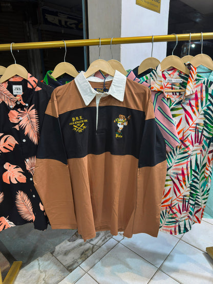 RL POLO BROWN FULL SLEEVE TSHIRT