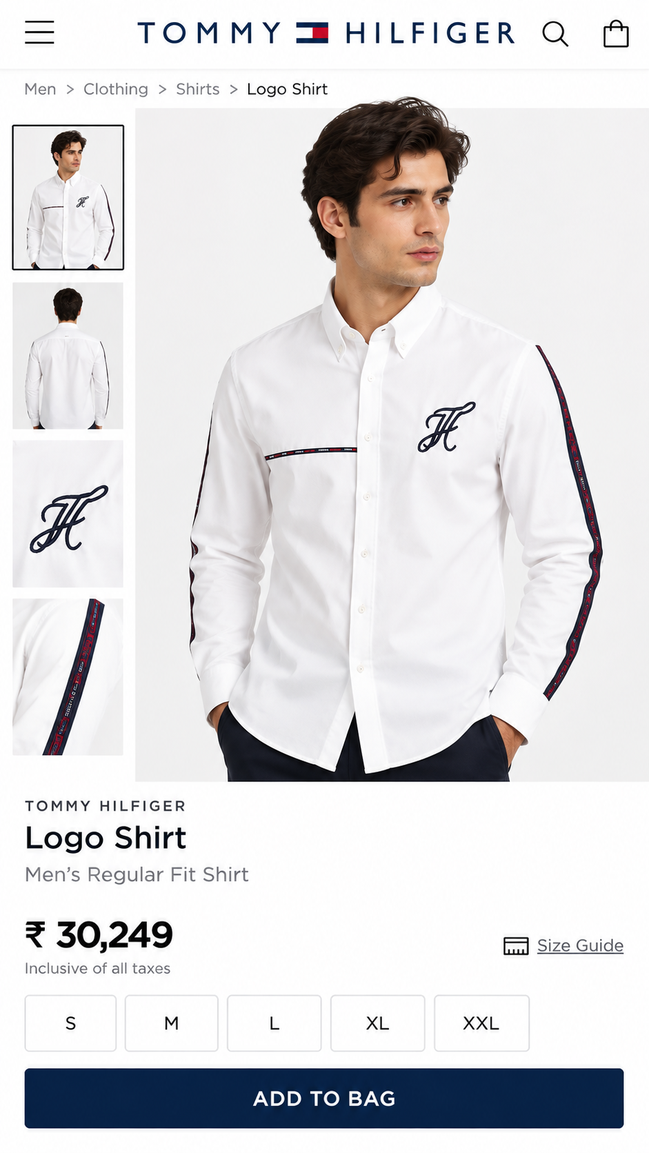 TOMMMY HILFIGER SIDE STRIP SHIRT