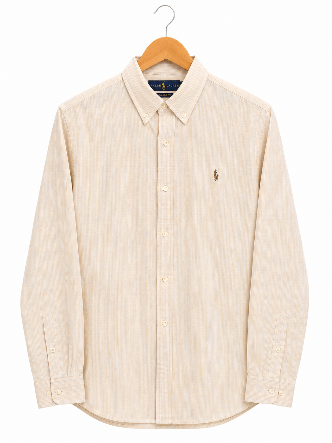 POLO RALPH LAUREN LINEN TAN SHIRT