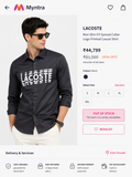 LACOSTE BLACK SHIRT