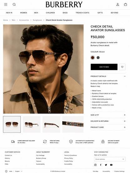 BURBERRY PREMIUM SUNGLASSES