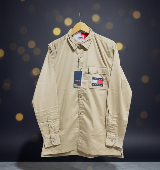 TOMMY HILFIGER SAND BEIGE SHIRT
