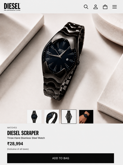 DIESEL PREMIUM BLACK WATCH