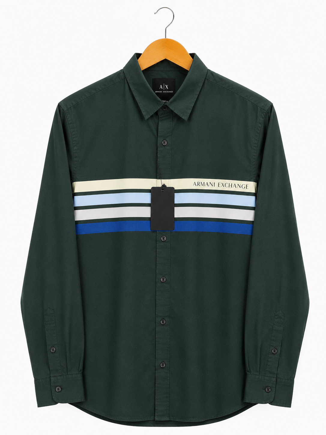 ARMANI EXCHANGE AX BOTTLE GREEN SHIRT