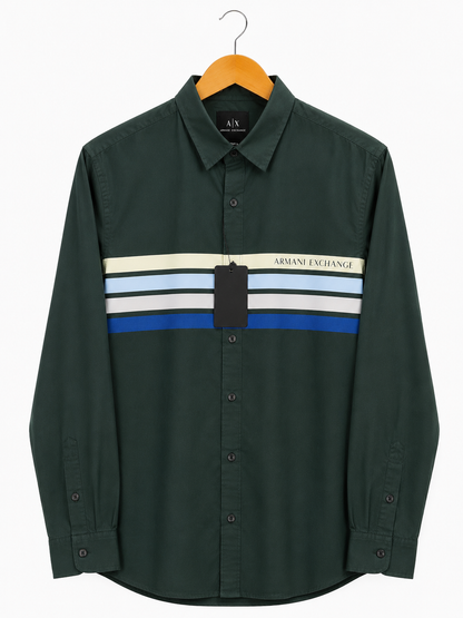 ARMANI EXCHANGE AX BOTTLE GREEN SHIRT