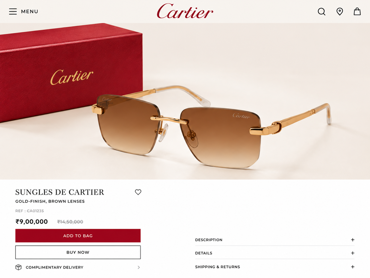CARTIER PREMIUM SUNGLASSES