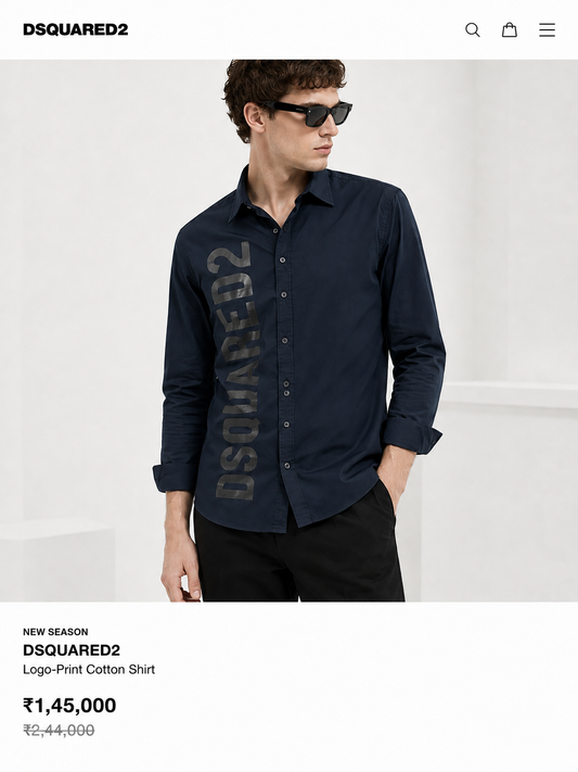 DSQUARED2 DARK BLUE SHIRT