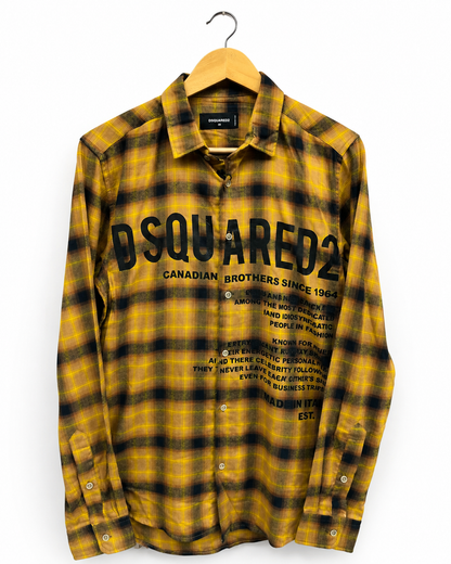 DSQUARED2 YELLOW CHECK SHIRT